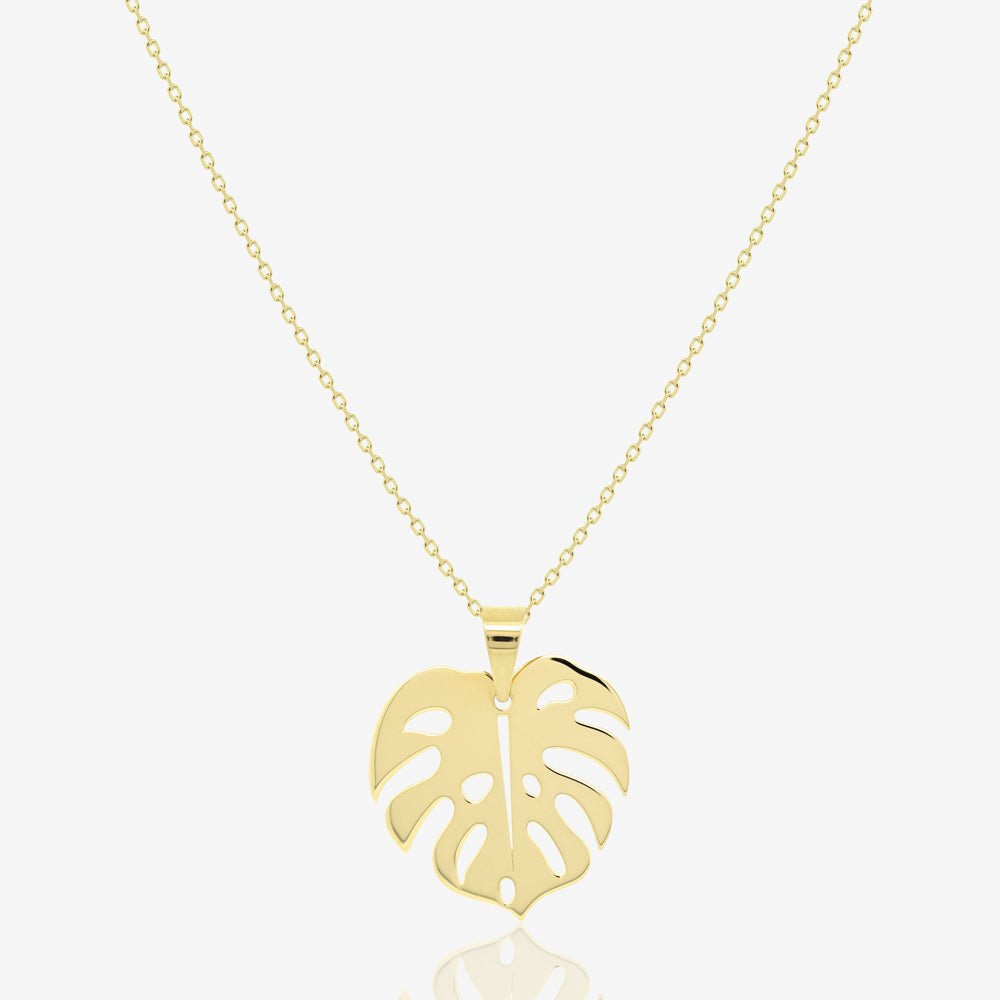 Monstera Necklace - 18k Gold - Ly