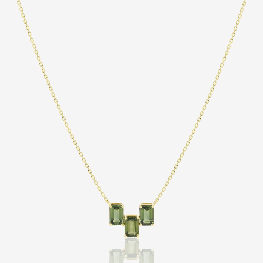 Montana Necklace in Green Sapphire - 18k Gold - Ly