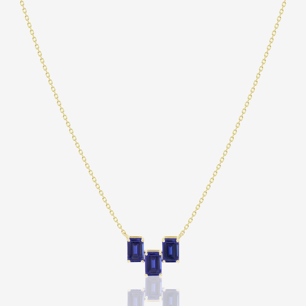 Montana Necklace in Sapphire - 18k Gold - Ly