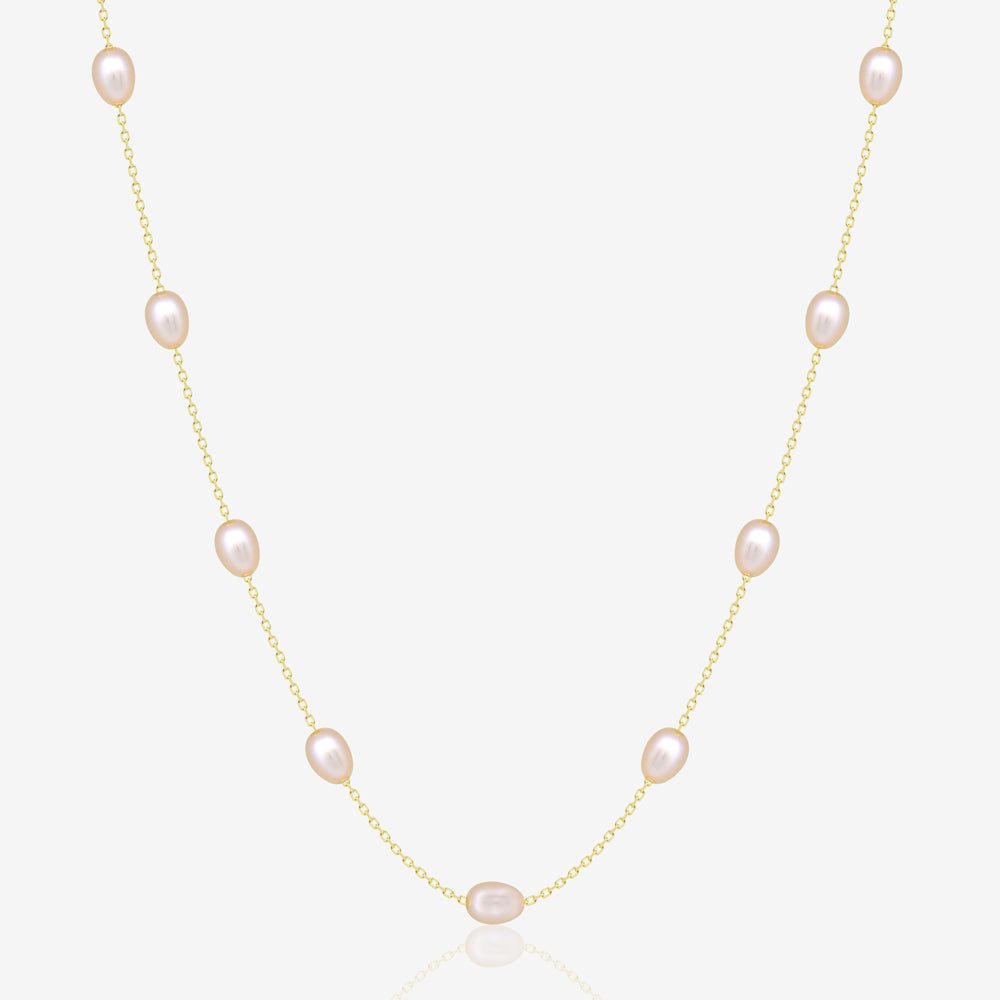 Pearl Drops Necklace - 18k Gold - Ly
