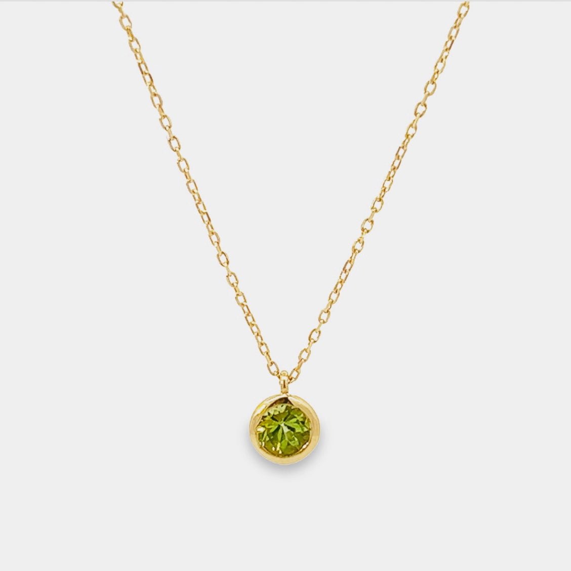 Polka Necklace in Peridot - 18k Gold - Ly
