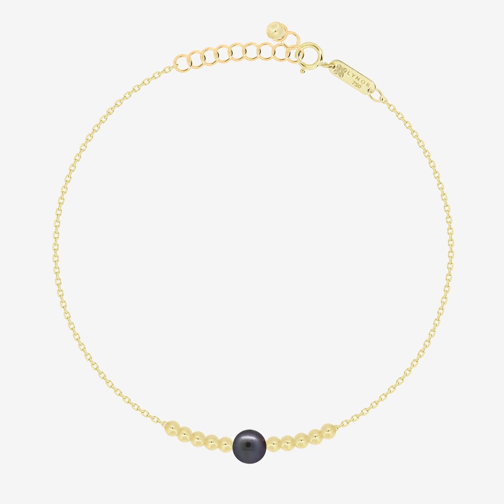 Reina Bracelet in Black Pearl - 18k Gold - Ly