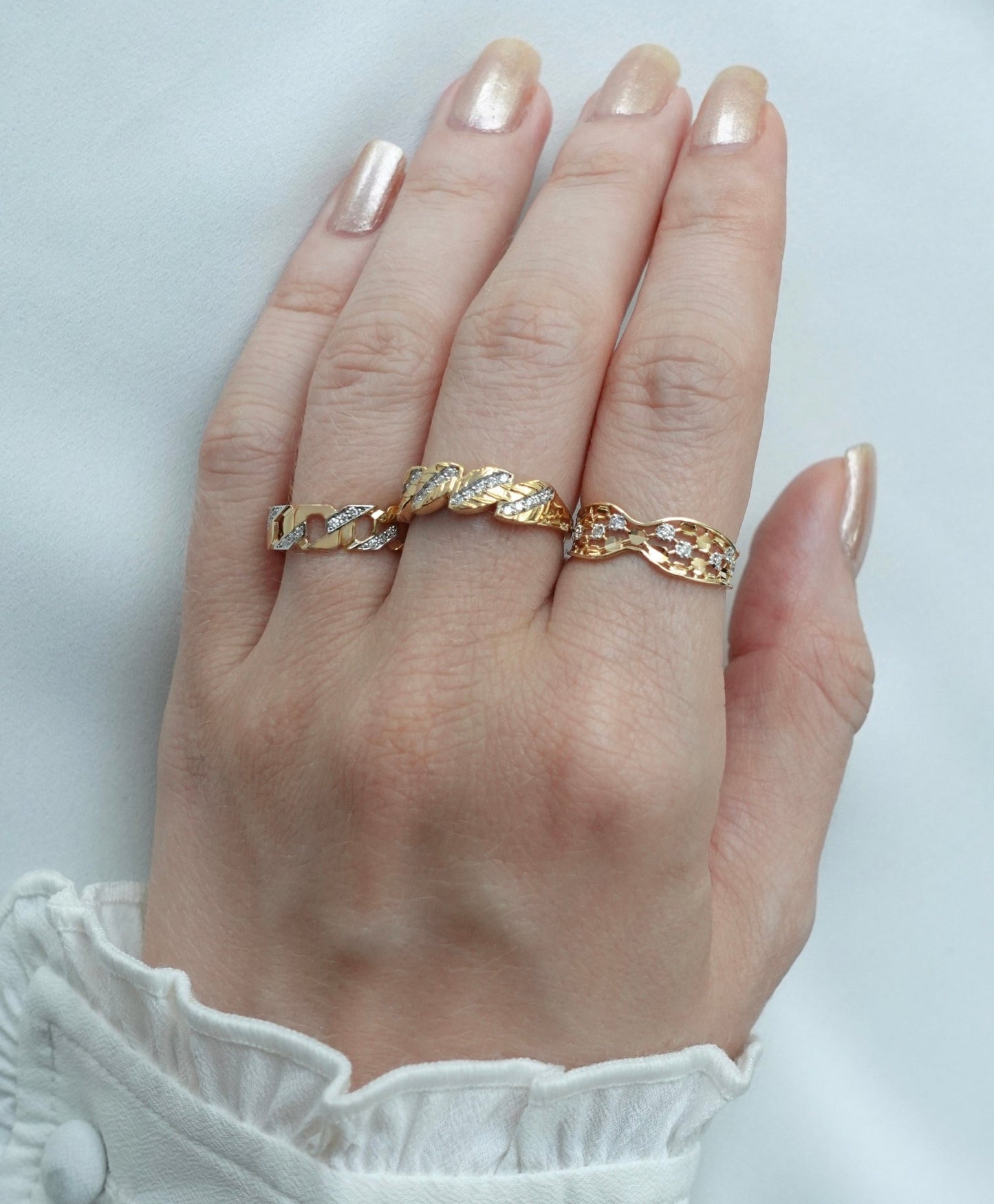 Sequence Ring in Diamond - 18k Gold - Lynor