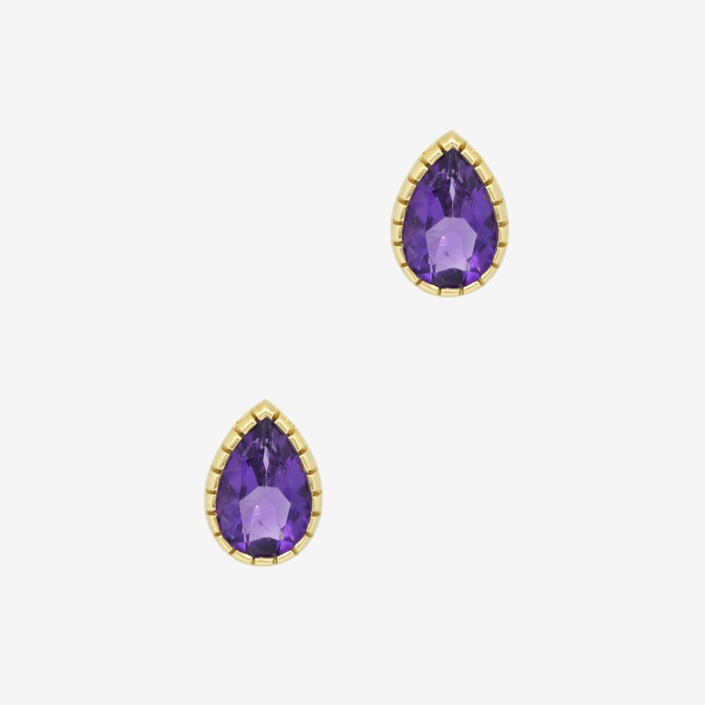 Sienna Earrings in Amethyst - 18k Gold - Ly