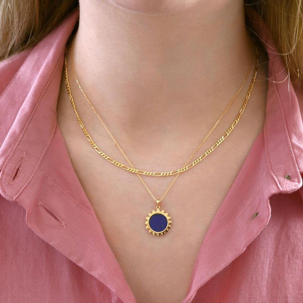 Sunshine Necklace in Lapis Lazuli - 18k Gold - Ly