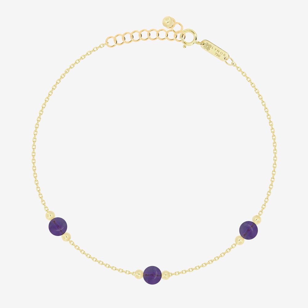 Violet Cherry Bracelet in Amethyst - 18k Gold - Ly