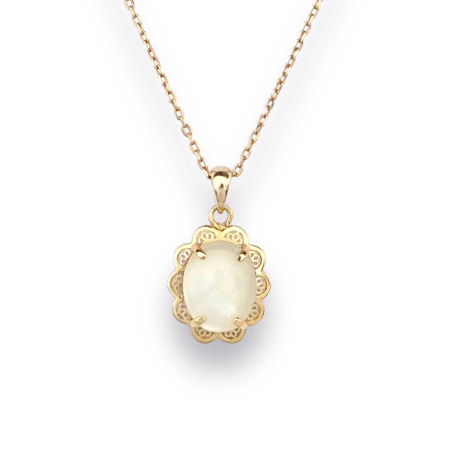 White Fira Necklace - 18k Gold - Lynor