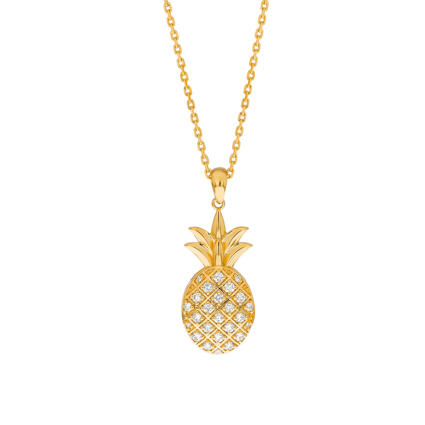 Pineapple Necklace in Diamond