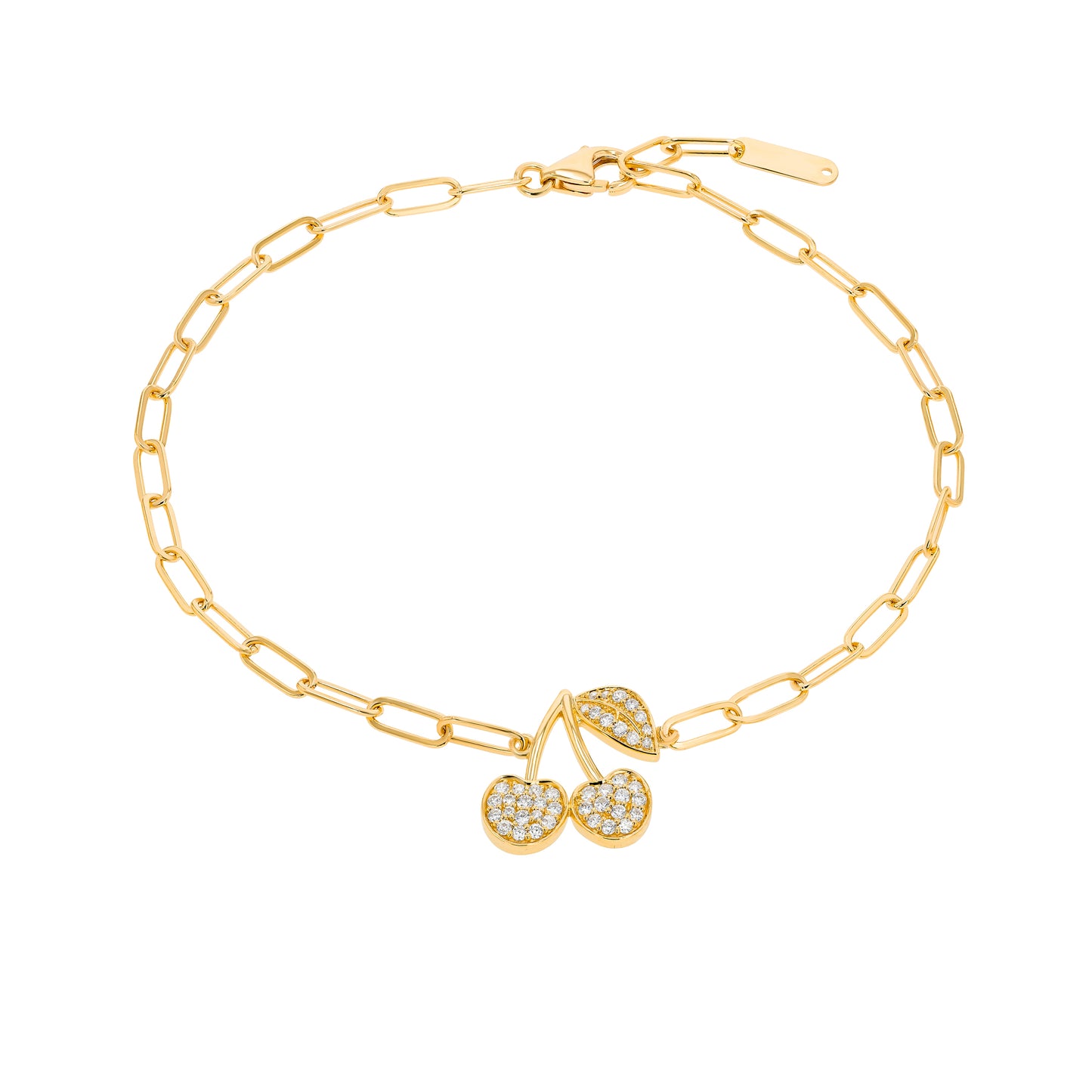 Cherry Sun Links Bracelet in Diamond