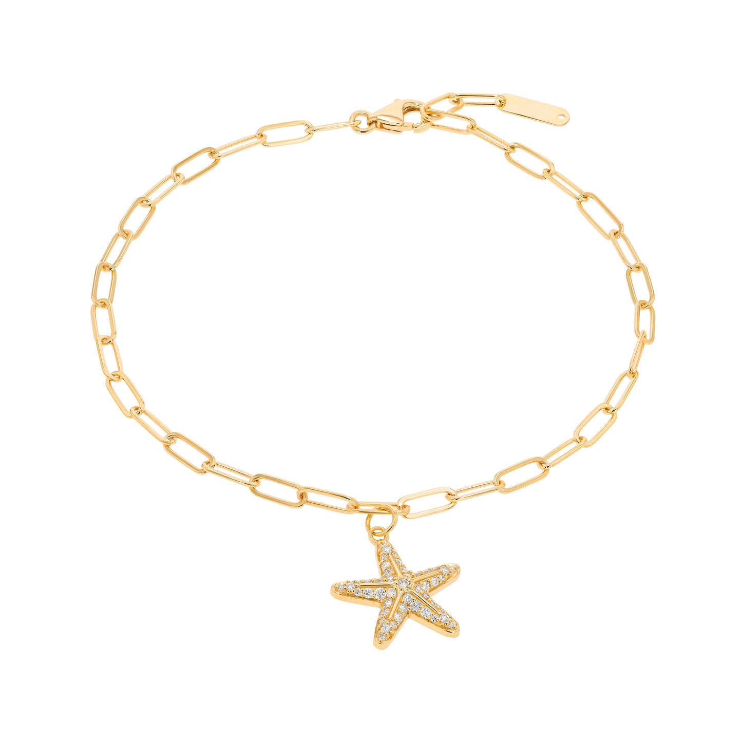 Starfish Links Bracelet in Diamond
