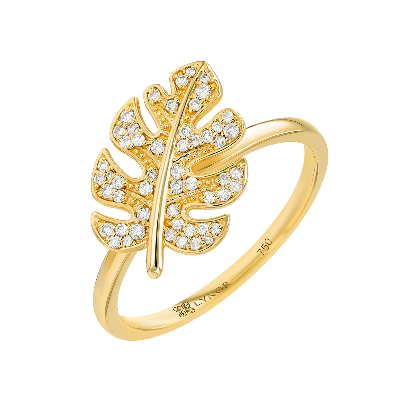 Monstera Ring in Diamond