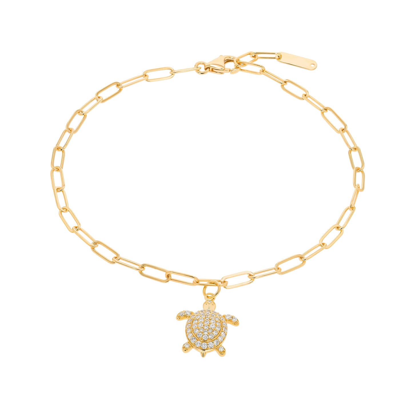 Turtle Links Bracelet in Diamond