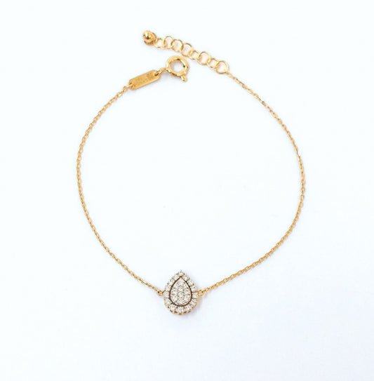 Alessia Bracelet in Diamond - 18k Gold - Lynor