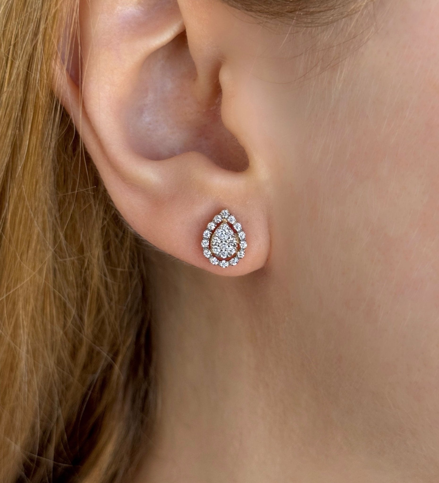 Alessia Earrings in Diamond - 18k Gold - Lynor