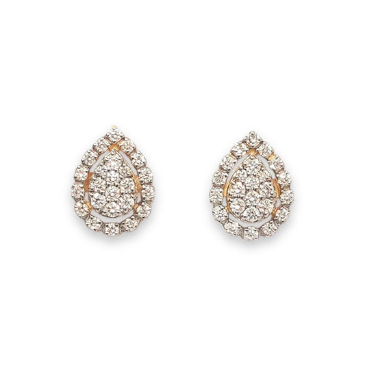 Alessia Earrings in Diamond - 18k Gold - Lynor