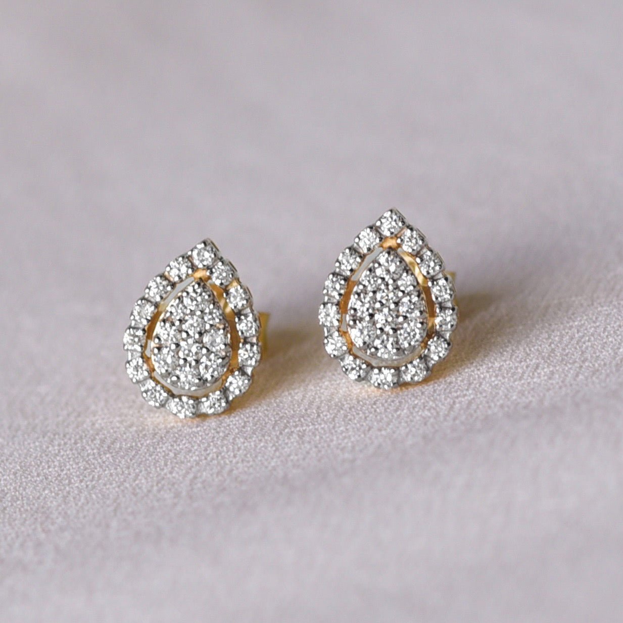 Alessia Earrings in Diamond - 18k Gold - Lynor