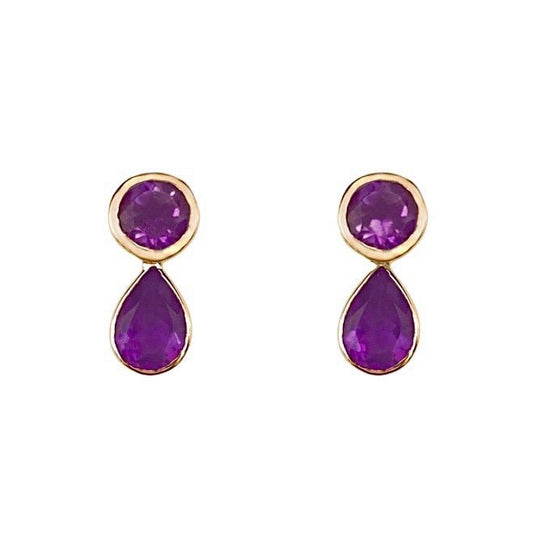 Anthea Earrings in Amethyst - 18k Gold - Lynor