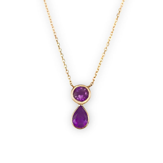 Anthea Necklace in Amethyst - 18k Gold - Lynor