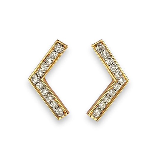 Arlene Earrings in Diamond - 18k Gold - Lynor