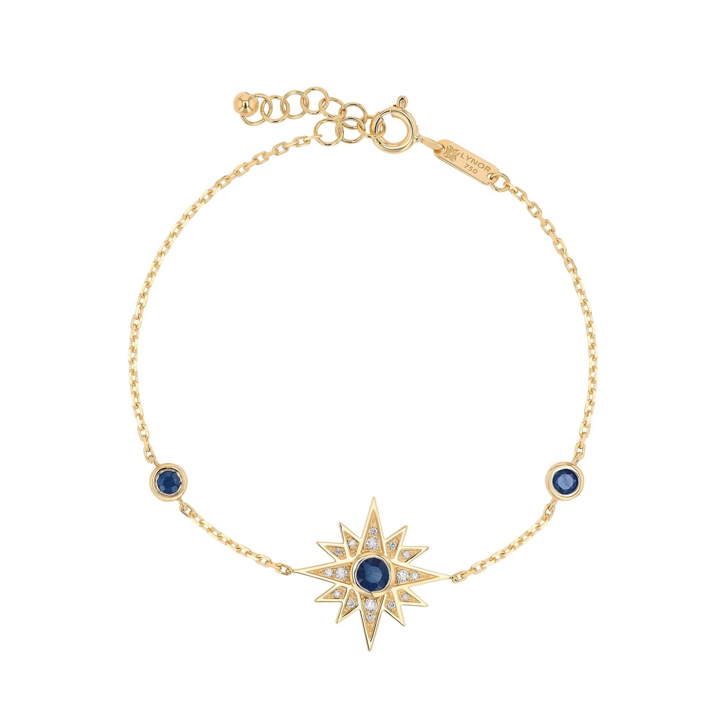 Astra Bracelet in Diamond and Sapphire - 18k Gold - Lynor