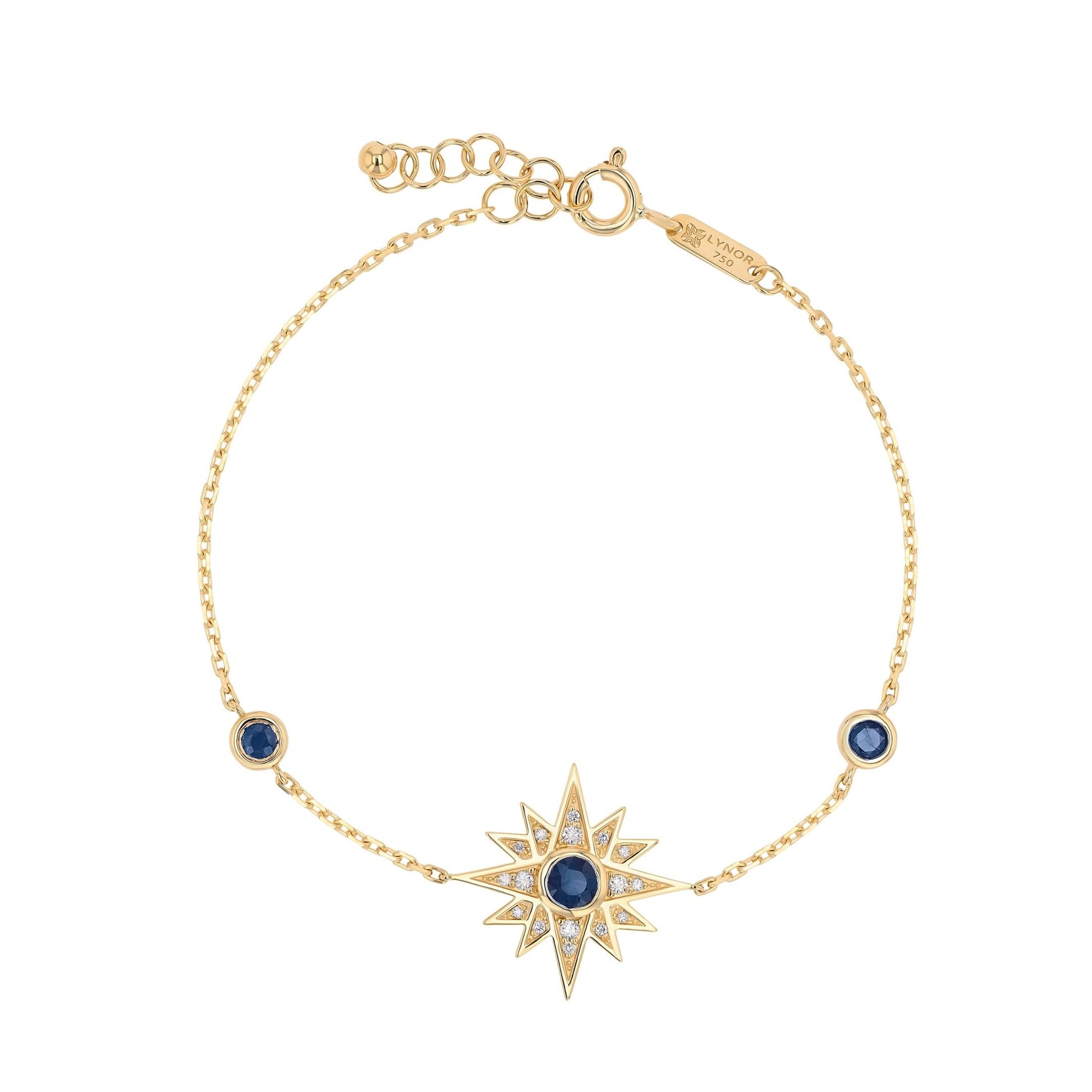 Astra Bracelet in Diamond and Sapphire - 18k Gold - Lynor