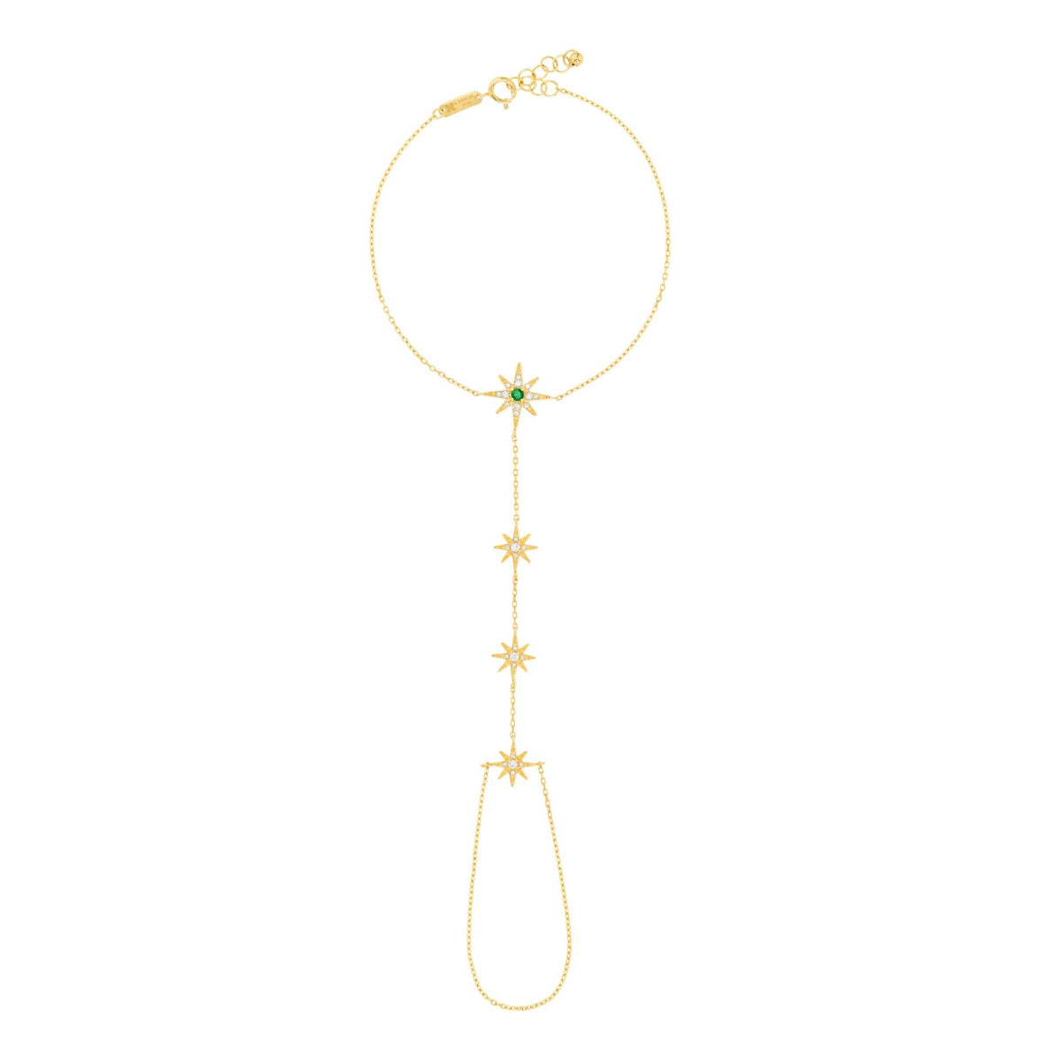 Astra Solis Panja Bracelet in Diamond and Emerald - 18k Gold - Lynor