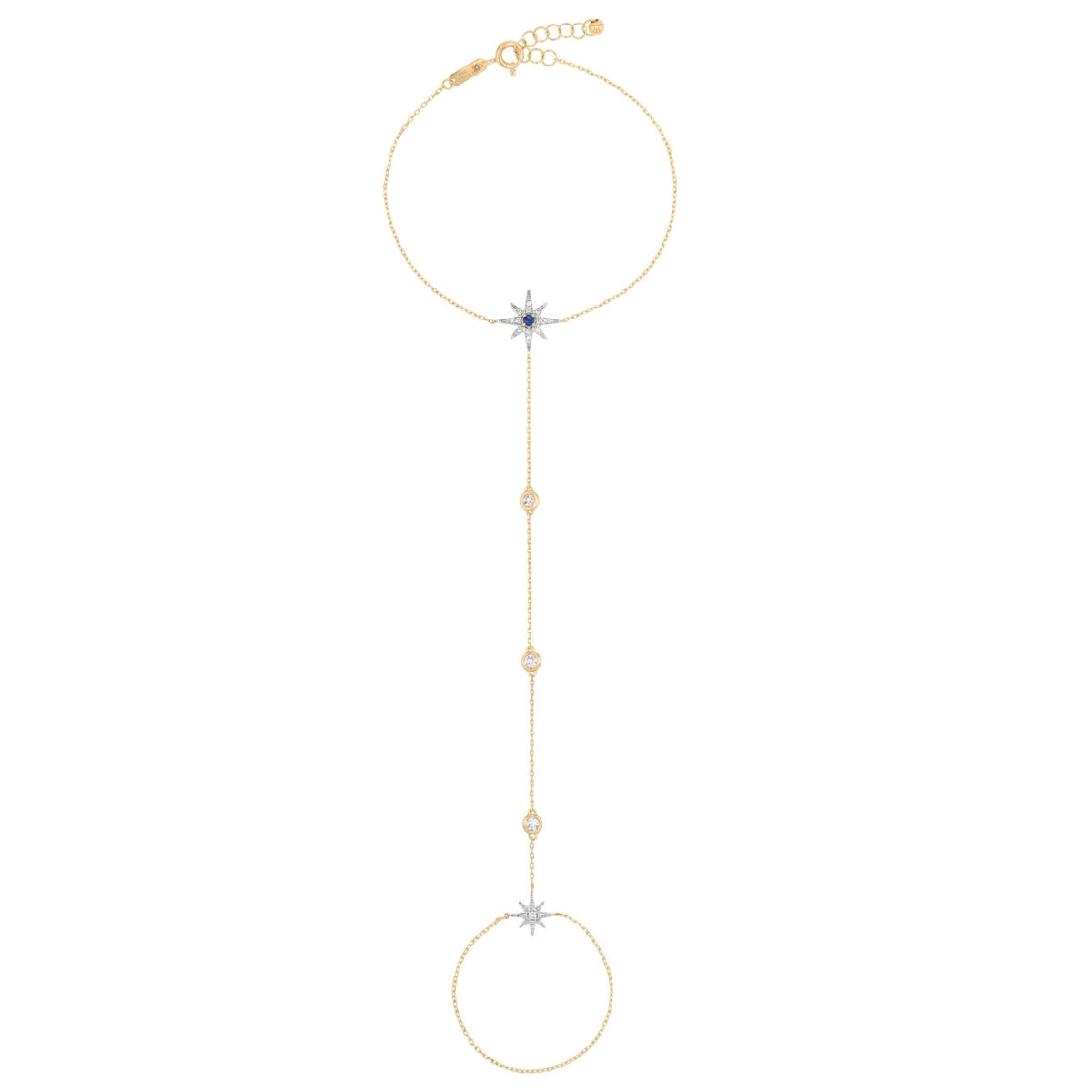 Astra Solis Panja Bracelet in Diamond and Sapphire - 18k Gold - Lynor