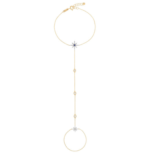 Astra Solis Panja Bracelet in Diamond and Sapphire - 18k Gold - Lynor