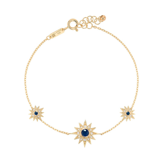 Astra Trio Bracelet in Diamond and Sapphire - 18k Gold - Lynor