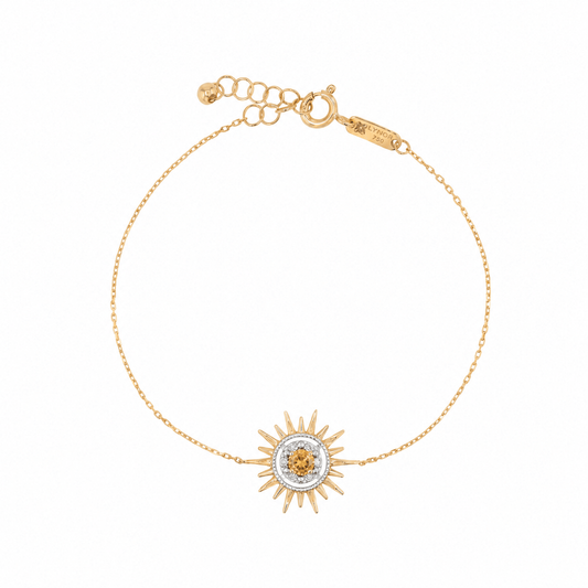 Aurore Bracelet in Diamond and Citrine - 18k Gold - Lynor
