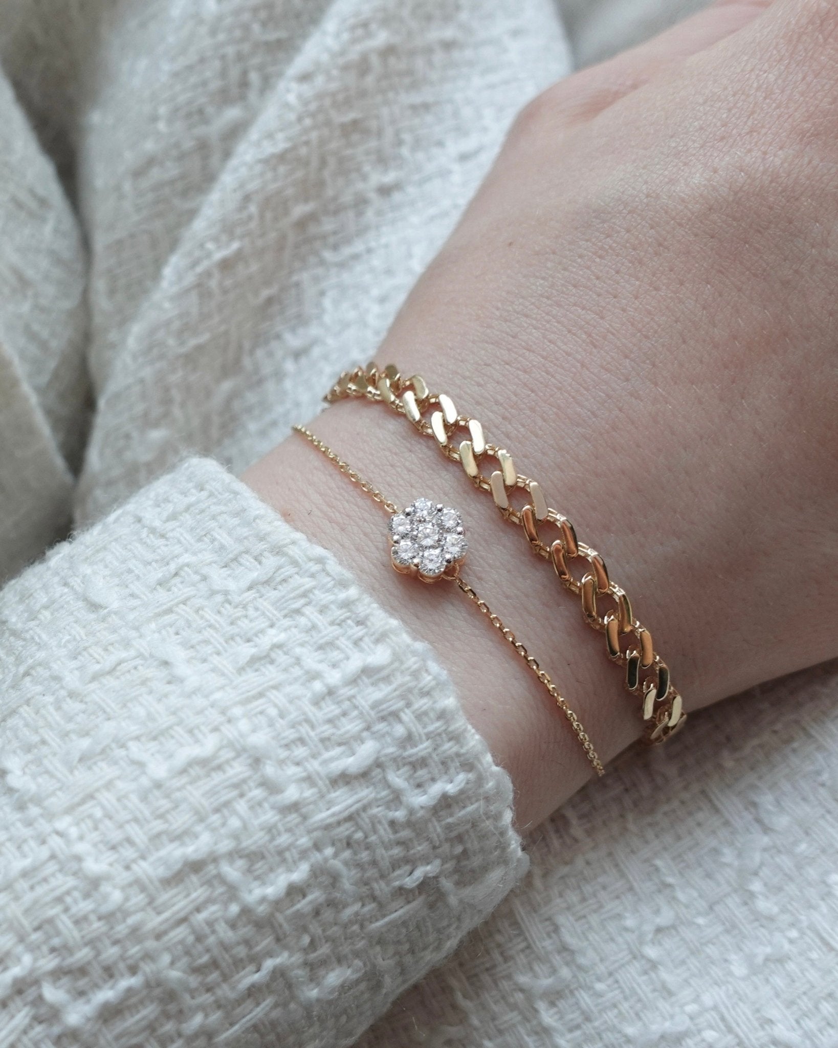 Bloom Bracelet in Lab - Grown Diamond - 18k Gold - Lynor
