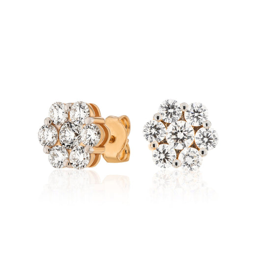 Bloom Earrings in Lab Grown Diamond - 18k Gold - Lynor
