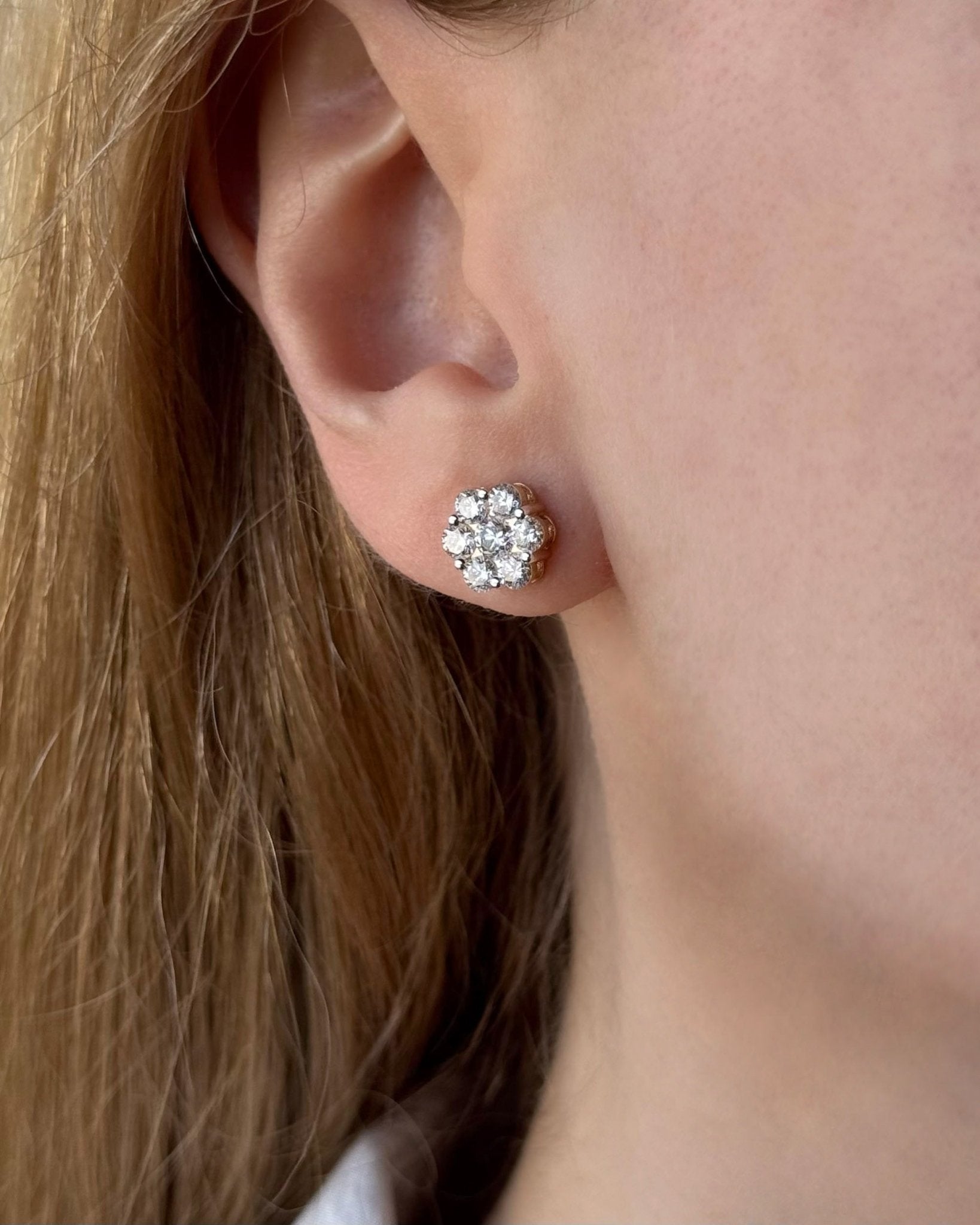 Bloom Earrings in Lab Grown Diamond - 18k Gold - Lynor