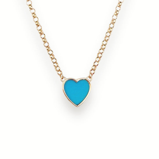 Blue Mini Cora Necklace - 18k Gold - Lynor