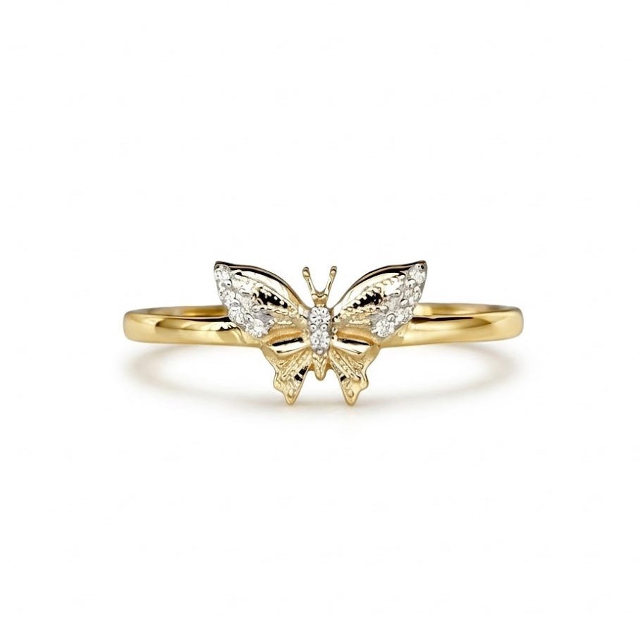 Butterfly Ring in Diamond - 18k Gold - Lynor
