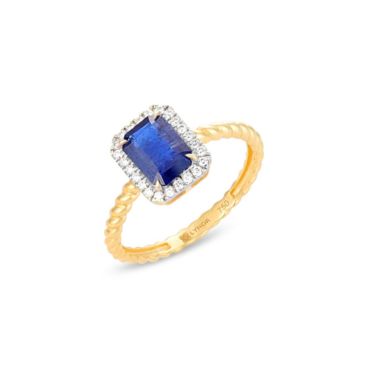 Celeste Ring in Diamond and Sapphire - 18k Gold - Lynor