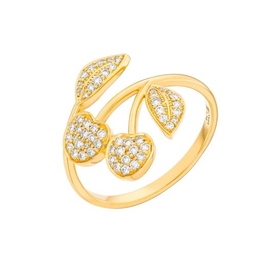 Cherry Ring in Diamond - 18k Gold - Lynor