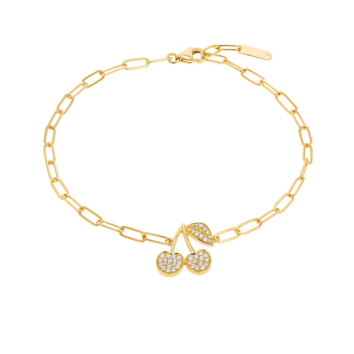 Cherry Sun Links Bracelet in Diamond - 18k Gold - Lynor