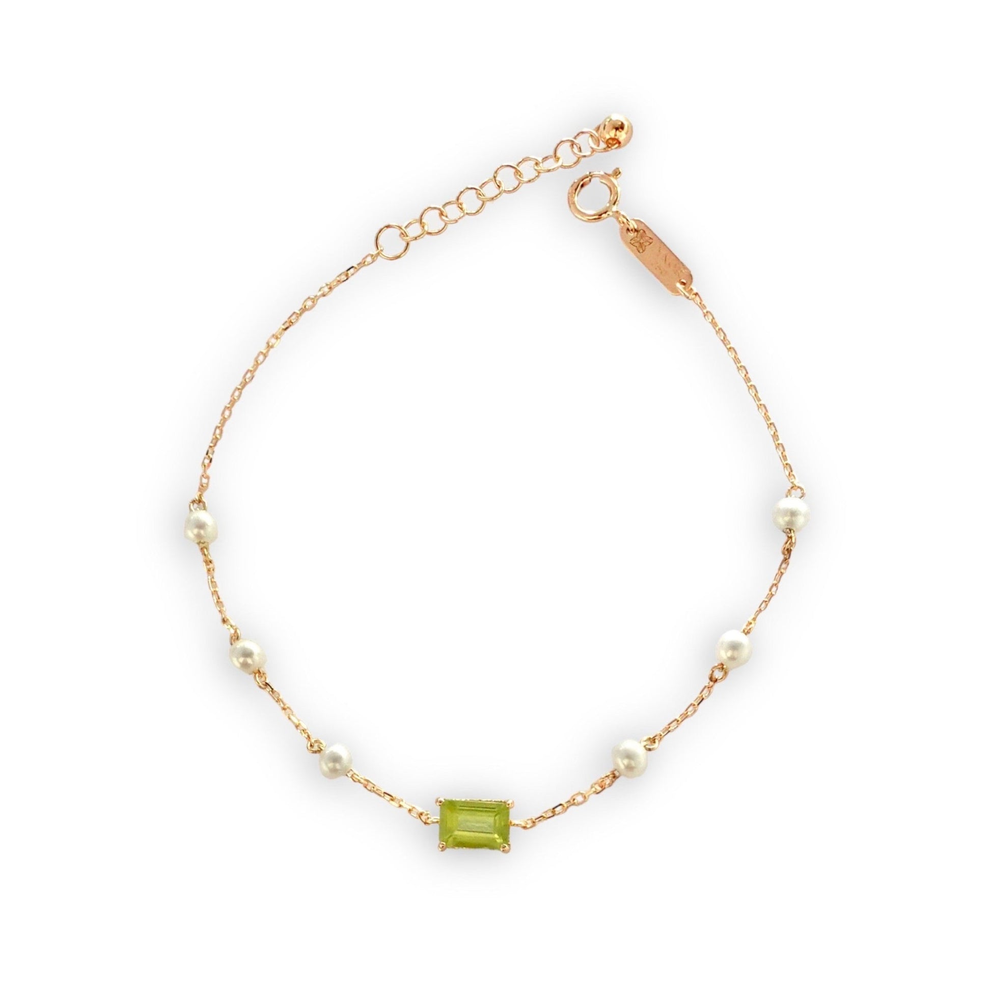 Ciel Bracelet in Diamond and Peridot - 18k Gold - Lynor