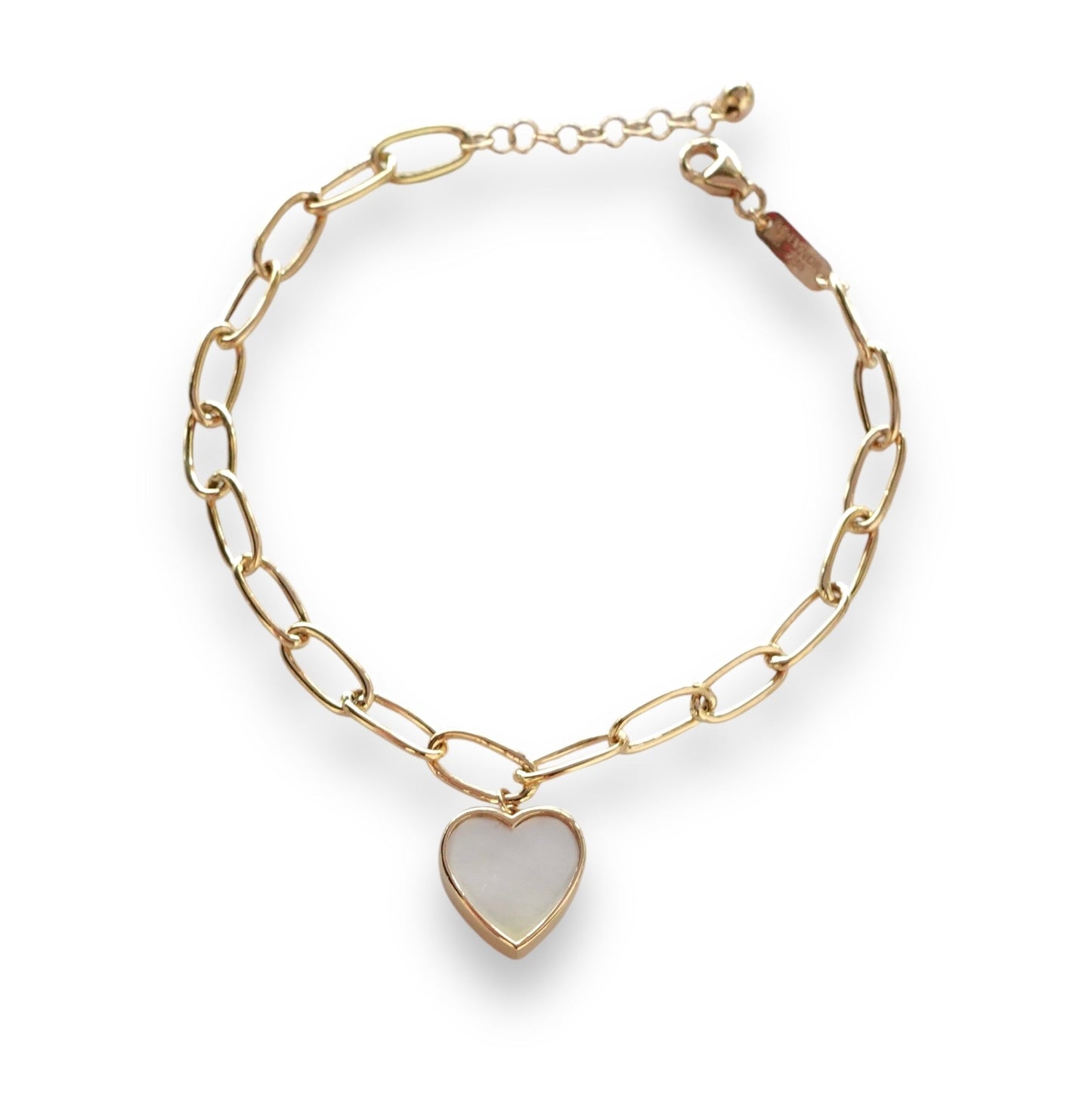 Cora Links Bracelet in Mother of Pearl - 18k Gold - Lynor