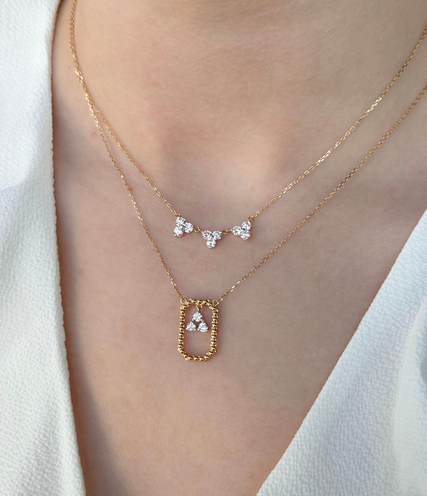 Damaris Necklace in Diamond - 18k Gold - Lynor