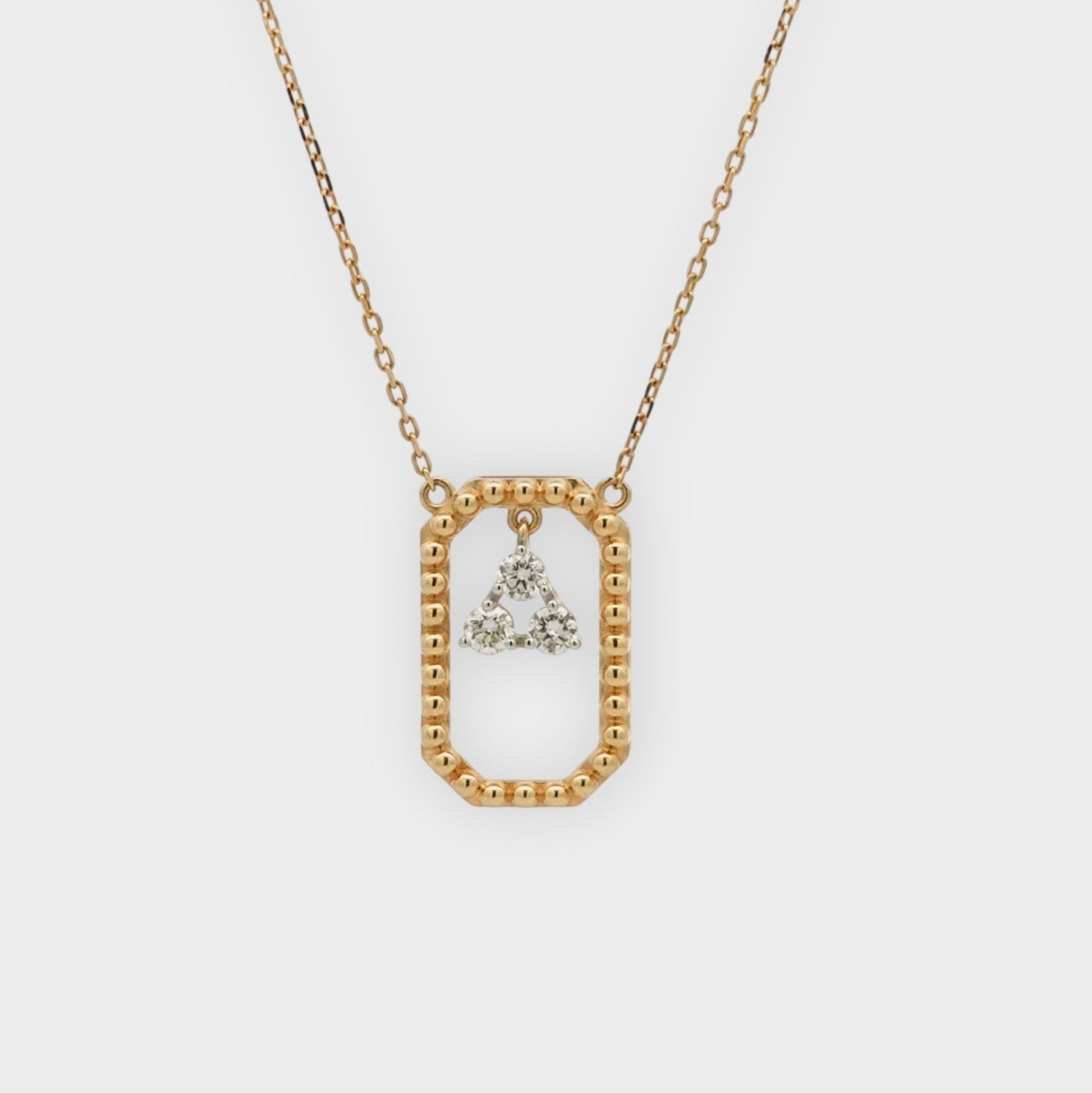 Damaris Necklace in Diamond - 18k Gold - Lynor