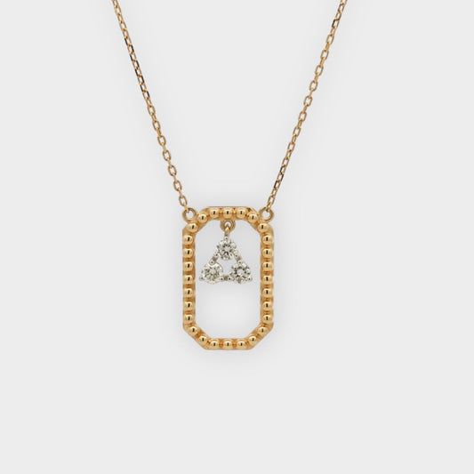 Damaris Necklace in Diamond - 18k Gold - Lynor