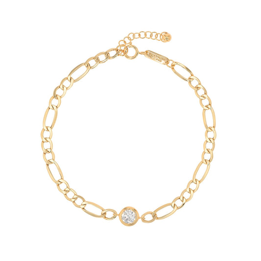 Figaro Bracelet in Lab - Grown Diamond - 18k Gold - Lynor