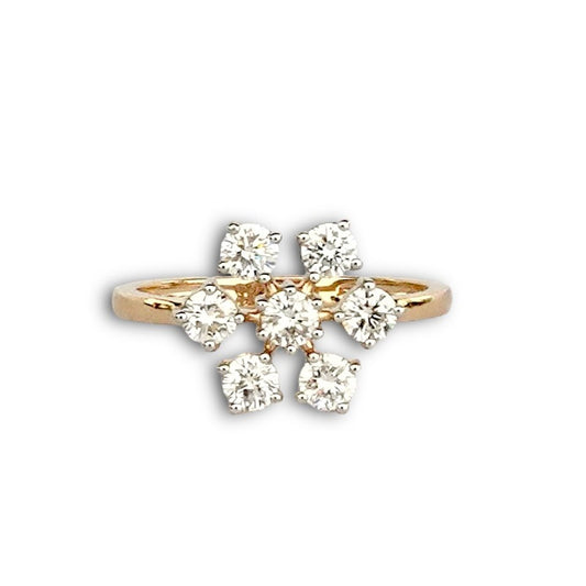 Flower Ring in Lab - Grown Diamond - 18k Gold - Lynor