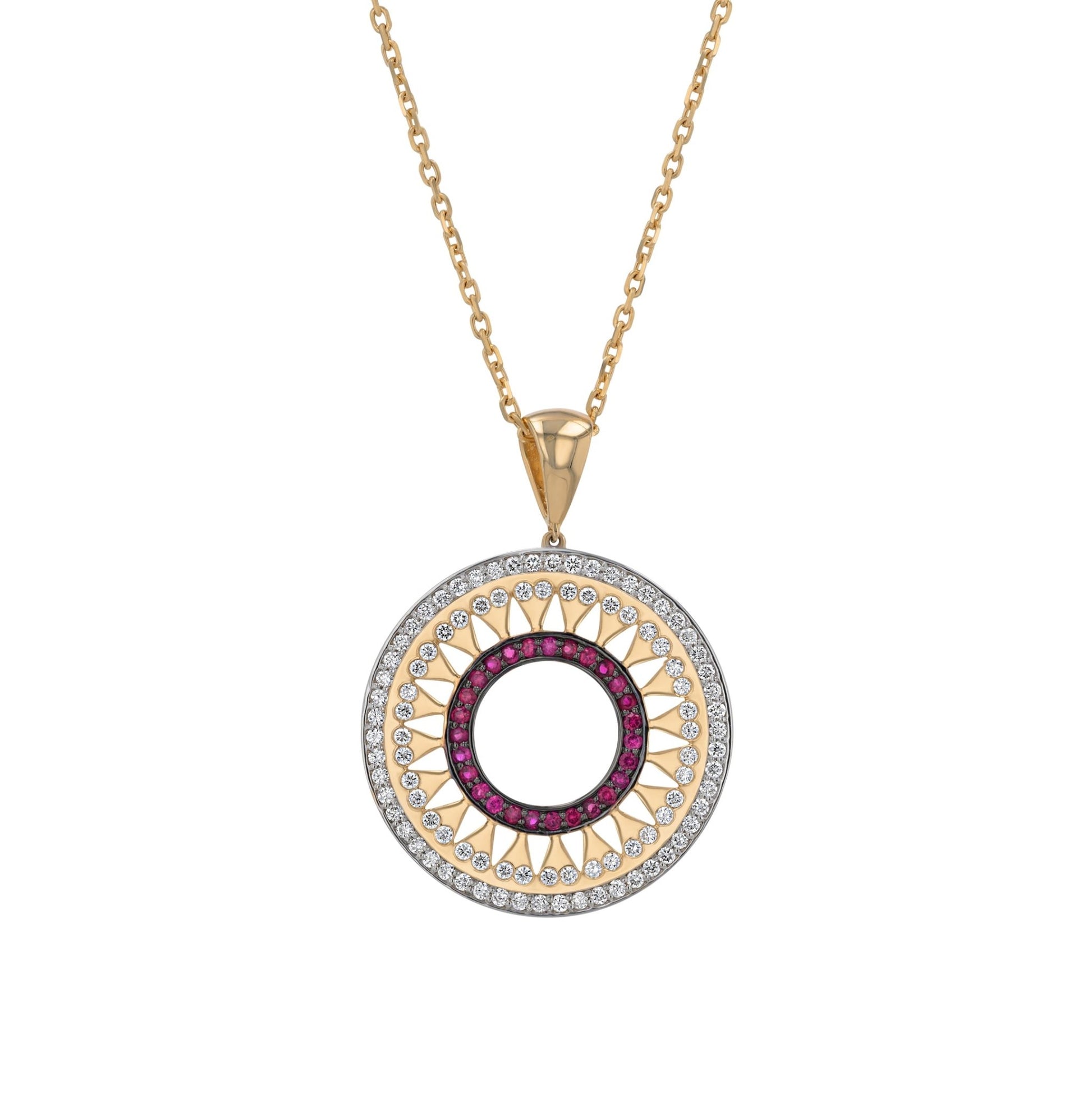 Granada Necklace in Diamond and Ruby - 18k Gold - Lynor