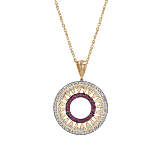 Granada Necklace in Diamond and Ruby - 18k Gold - Lynor