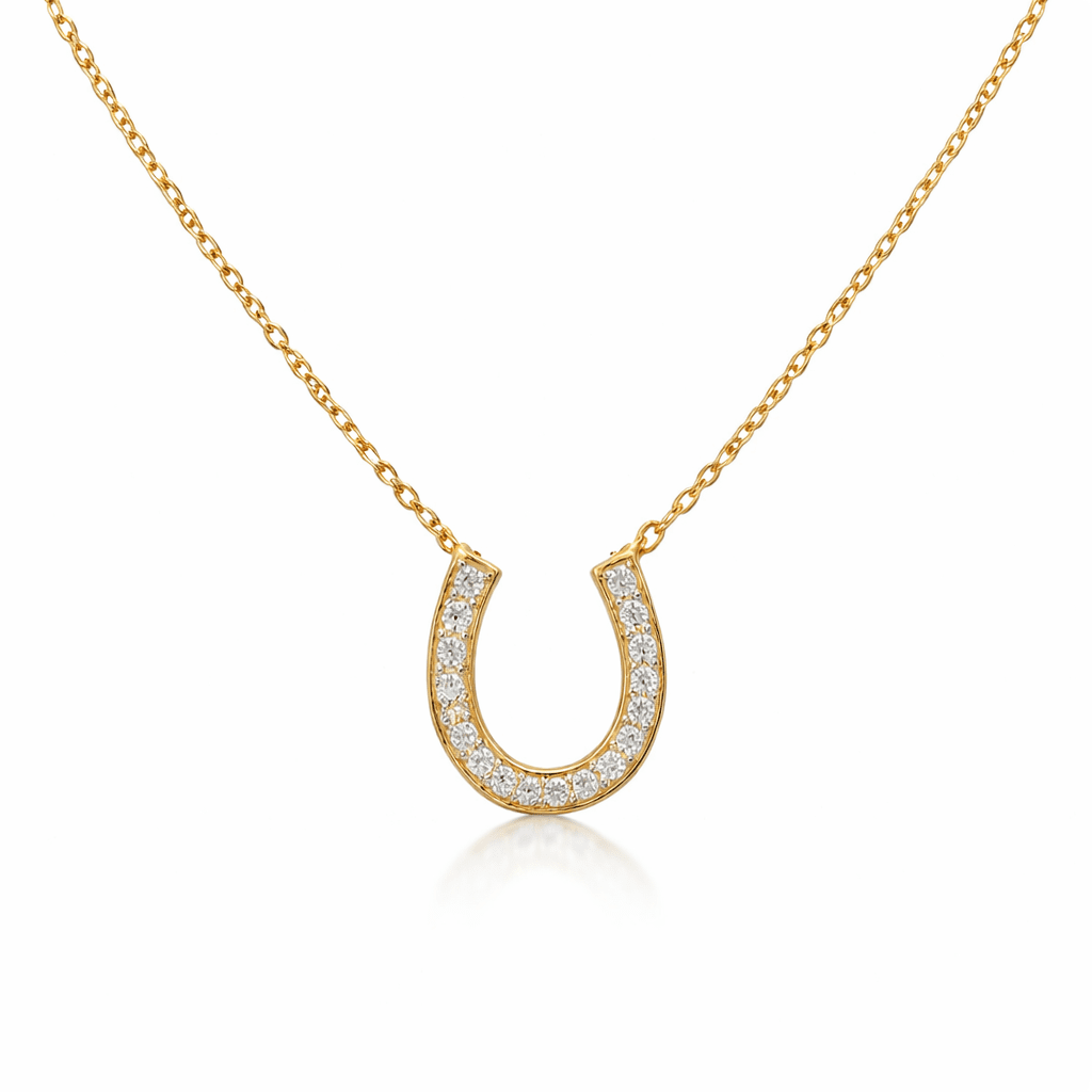 Horseshoe Necklace in Diamond - 18k Gold - Lynor