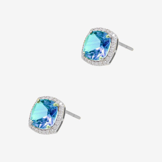 Iris Earrings in Diamond and Topaz - 18k Gold - Lynor