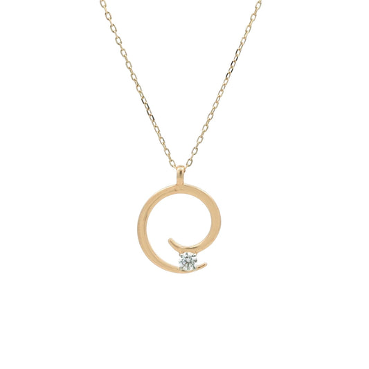 Klea Necklace in Diamond - 18k Gold - Lynor